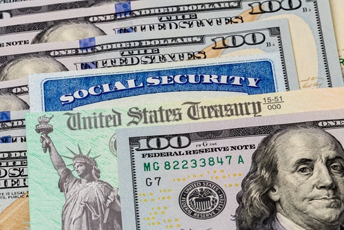 Social security cards and money