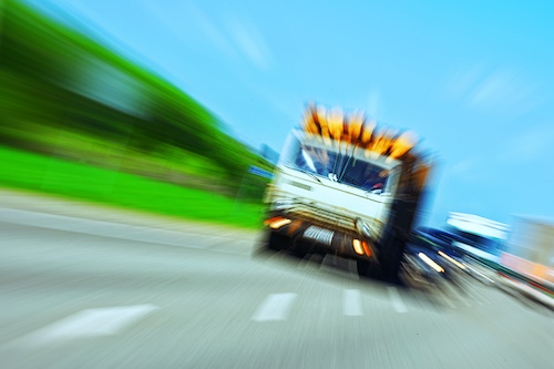 Accidente de camión entrante