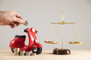 Motorcycle Accident Law Concept