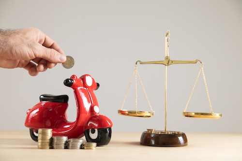 Motorcycle Accident Law Concept