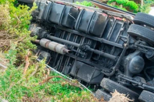 Rolled Over Truck