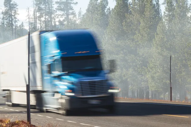 Truck Tire Blowout and Debris on Georgia Highway
