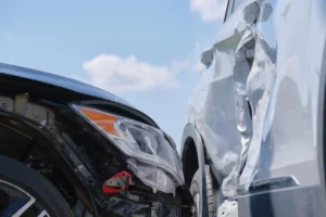 Rear-end chain reaction crash vehicle damage in Georgia used to determine fault in a multi-car accident