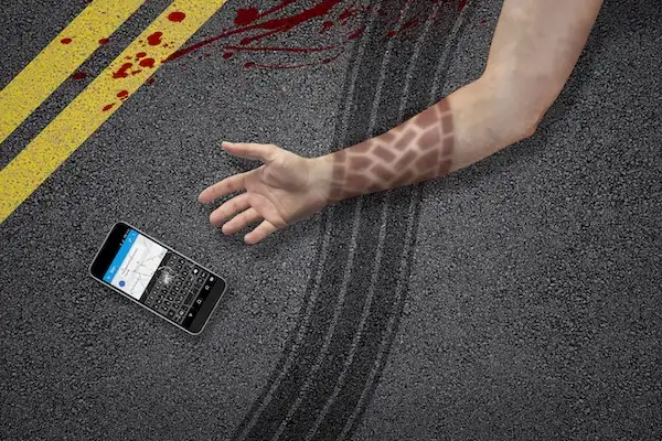 A dead person lying on the ground represents the need for a Lawrenceville pedestrian accident lawyer.